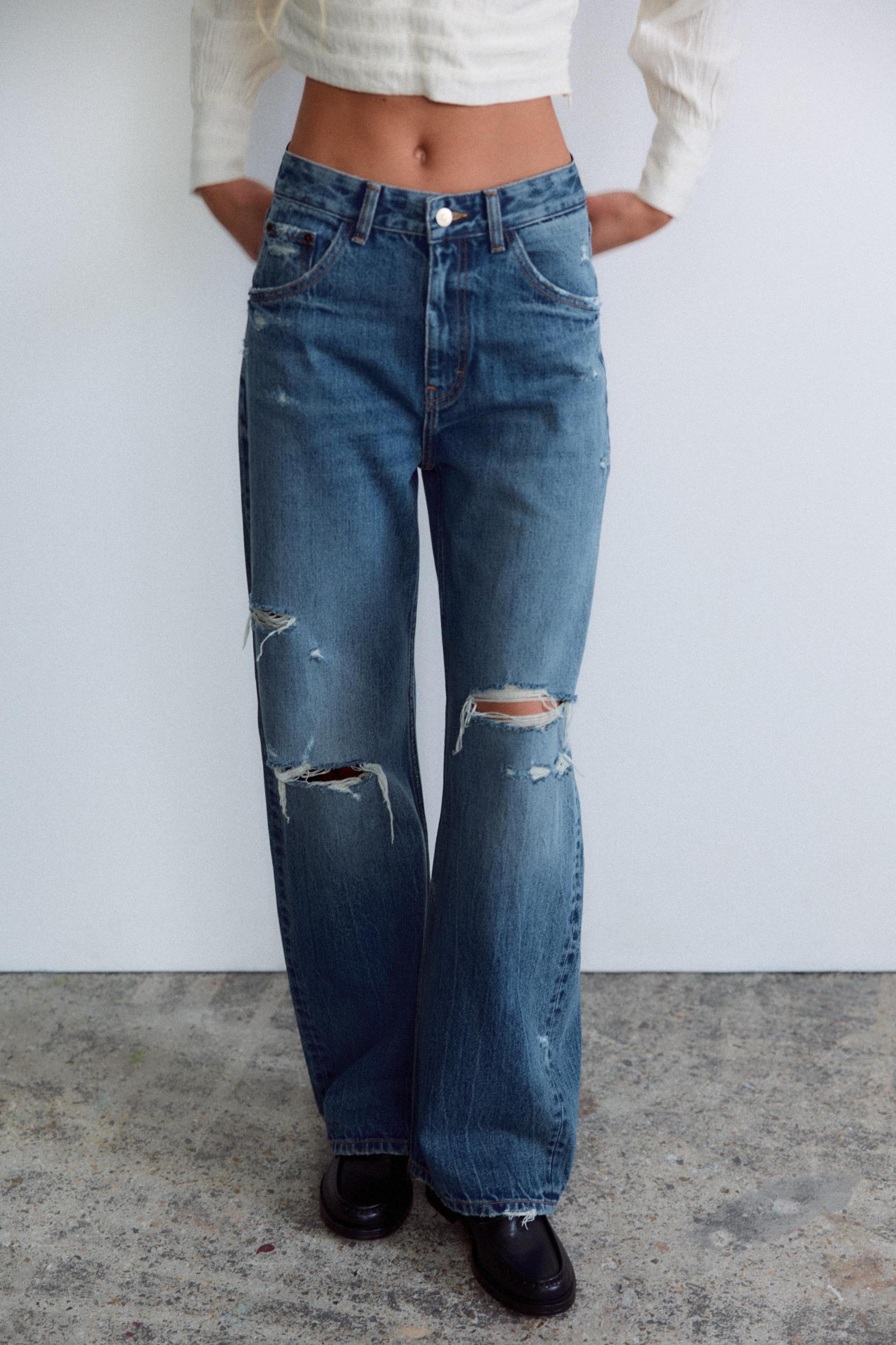 TRF CURVED HIGH-WAIST JEANS Product Image