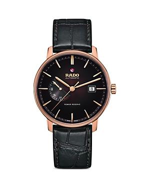 RADO Unisex Coupole Classic Automatic Power Reserve Blue Dial Brown Leather Strap Watch Product Image