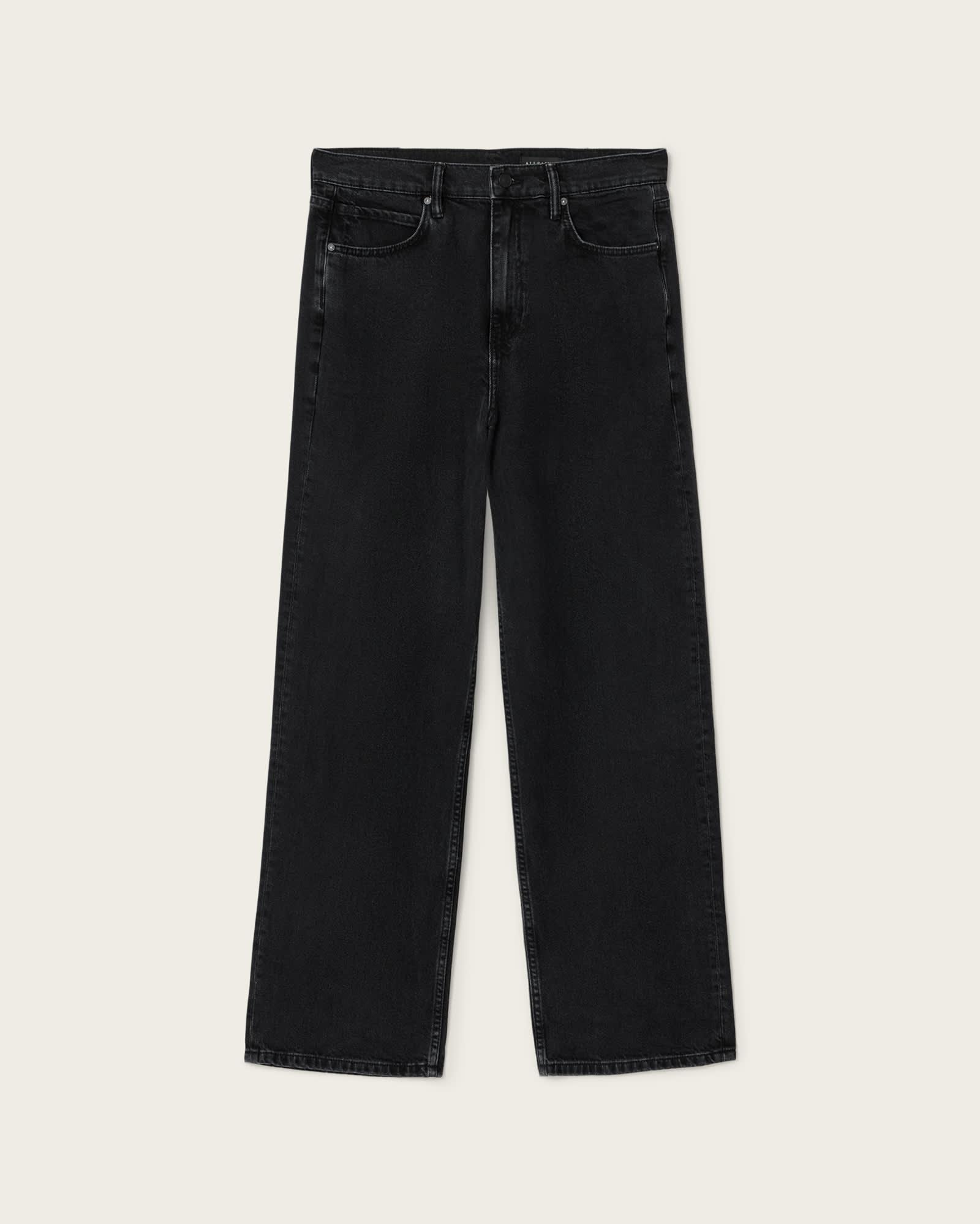 Lenny Loose Fit Wide Leg Denim Jeans Washed Black | ALLSAINTS US Product Image