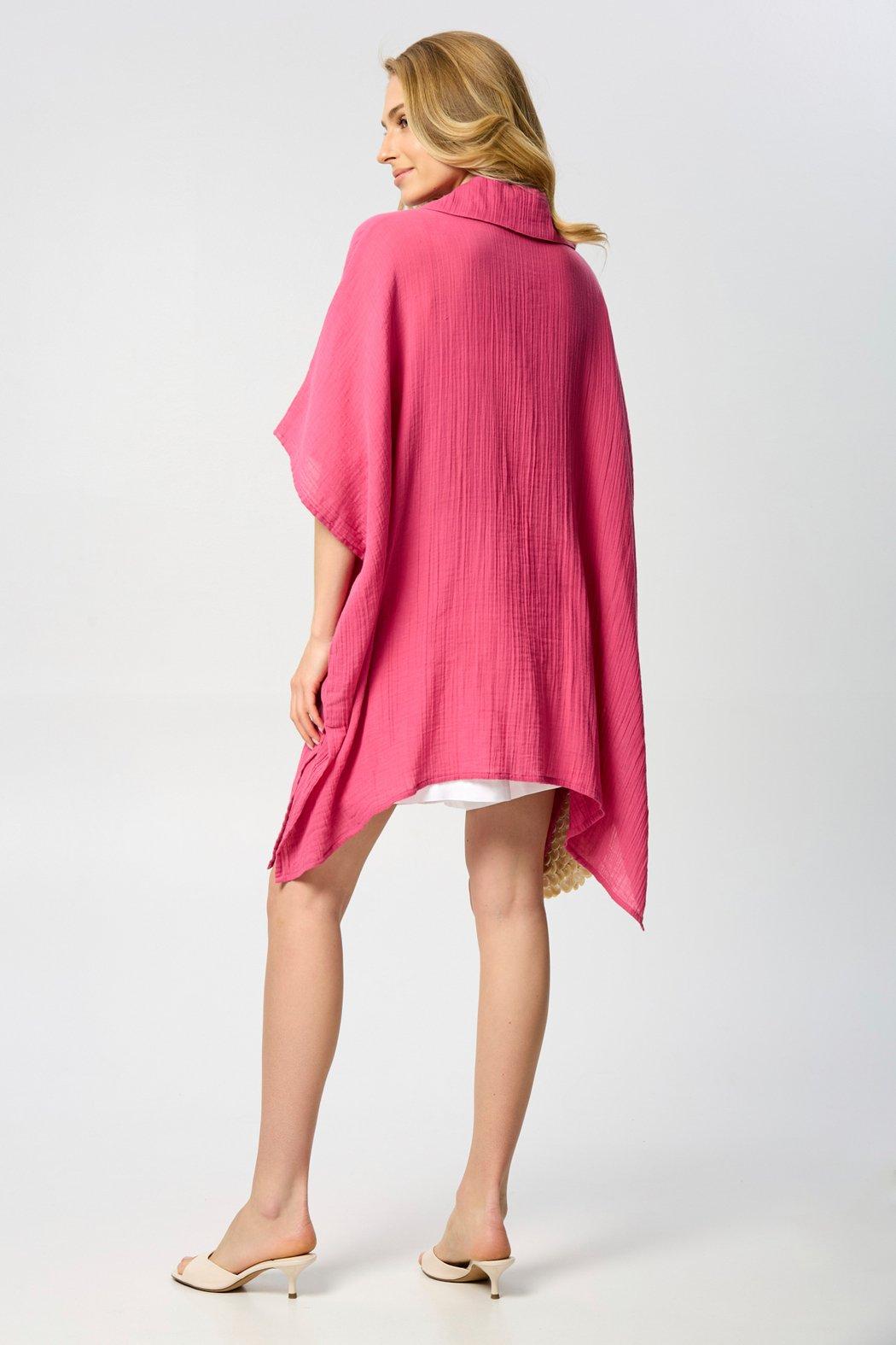 Oversized Textured Cotton Shirt Product Image