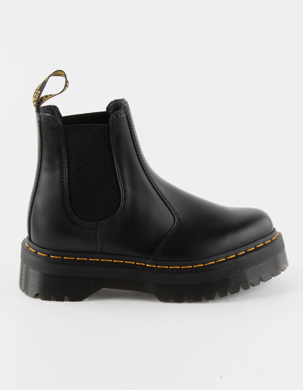 DR. MARTENS 2976 Quad Platform Black Womens Chelsea Boots - BLACK Product Image