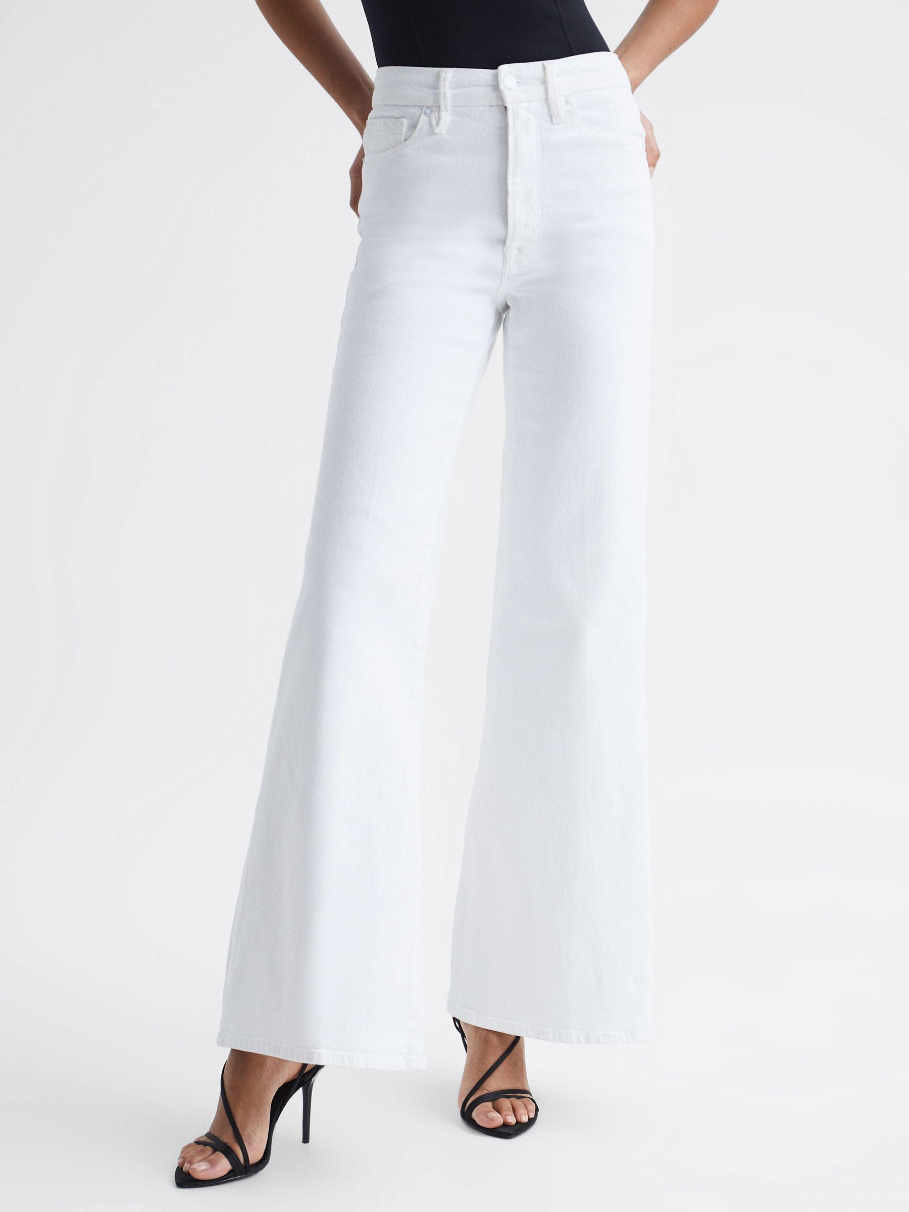 Good American Palazzo Jeans in White Product Image
