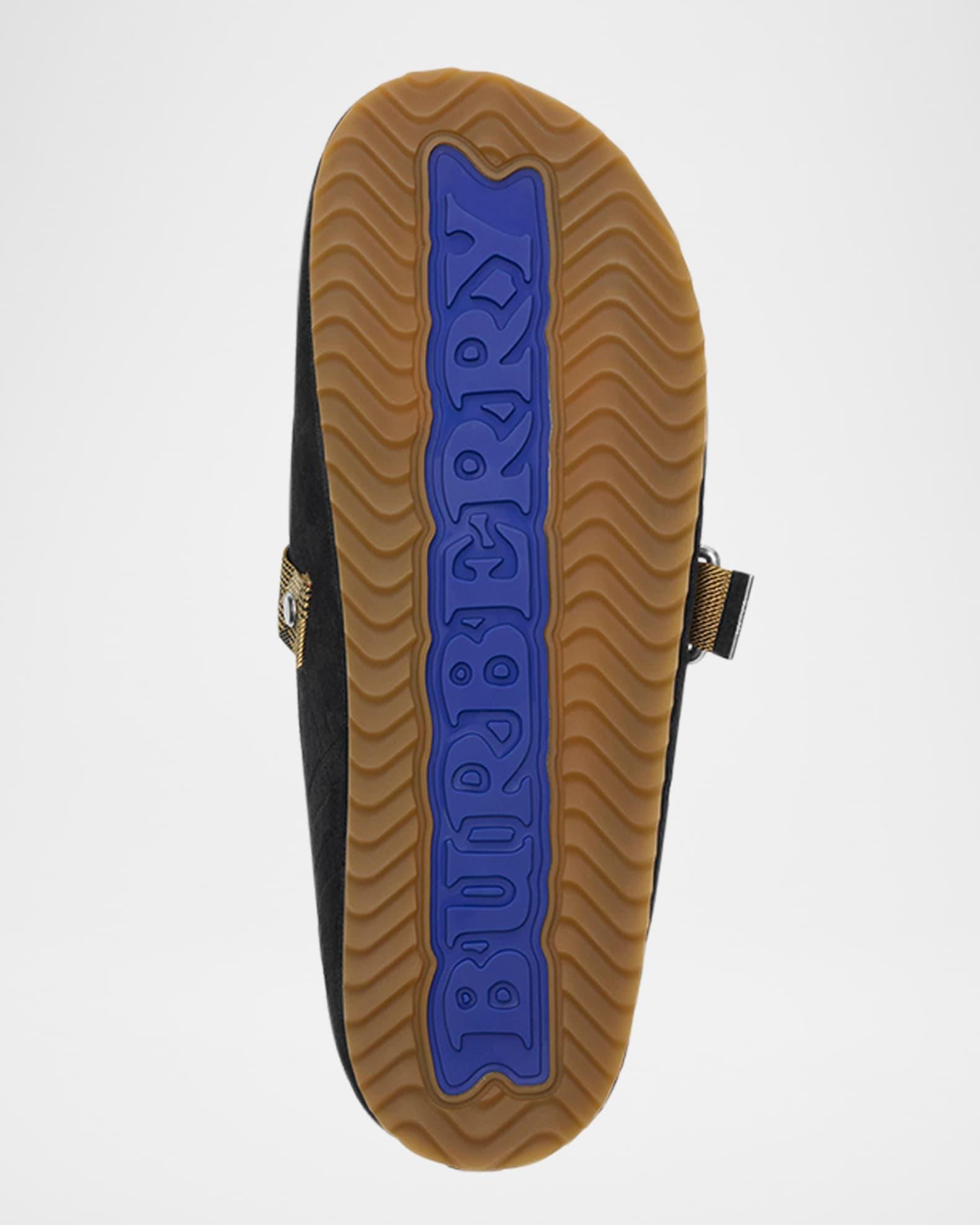 Men's Urchin Suede Check-Strap Clogs Product Image