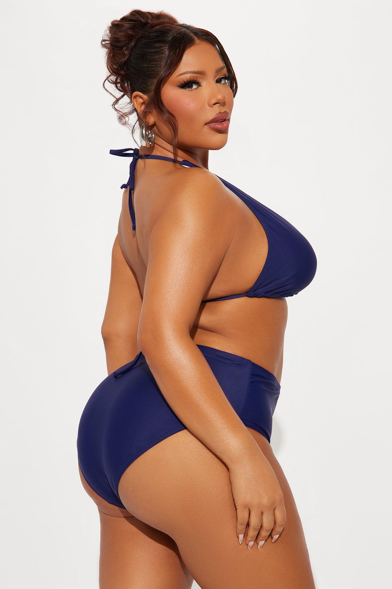 Honolulu Halter High Waist 2 Piece Bikini - Navy Product Image