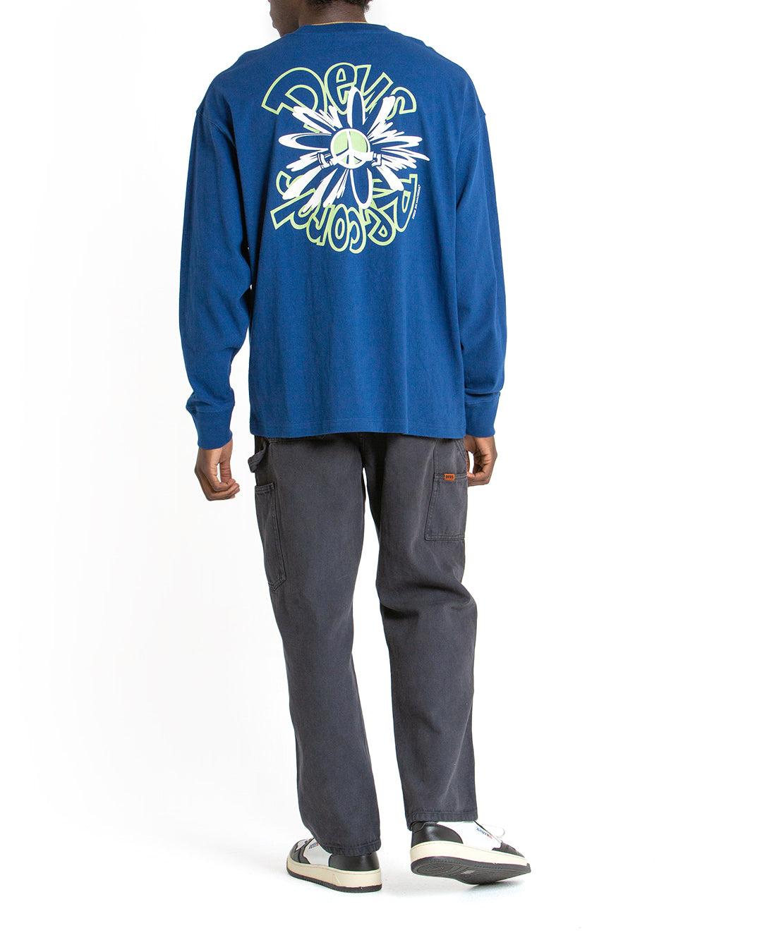 Piece Of Scrap Long Sleeve Tee - Blue Product Image