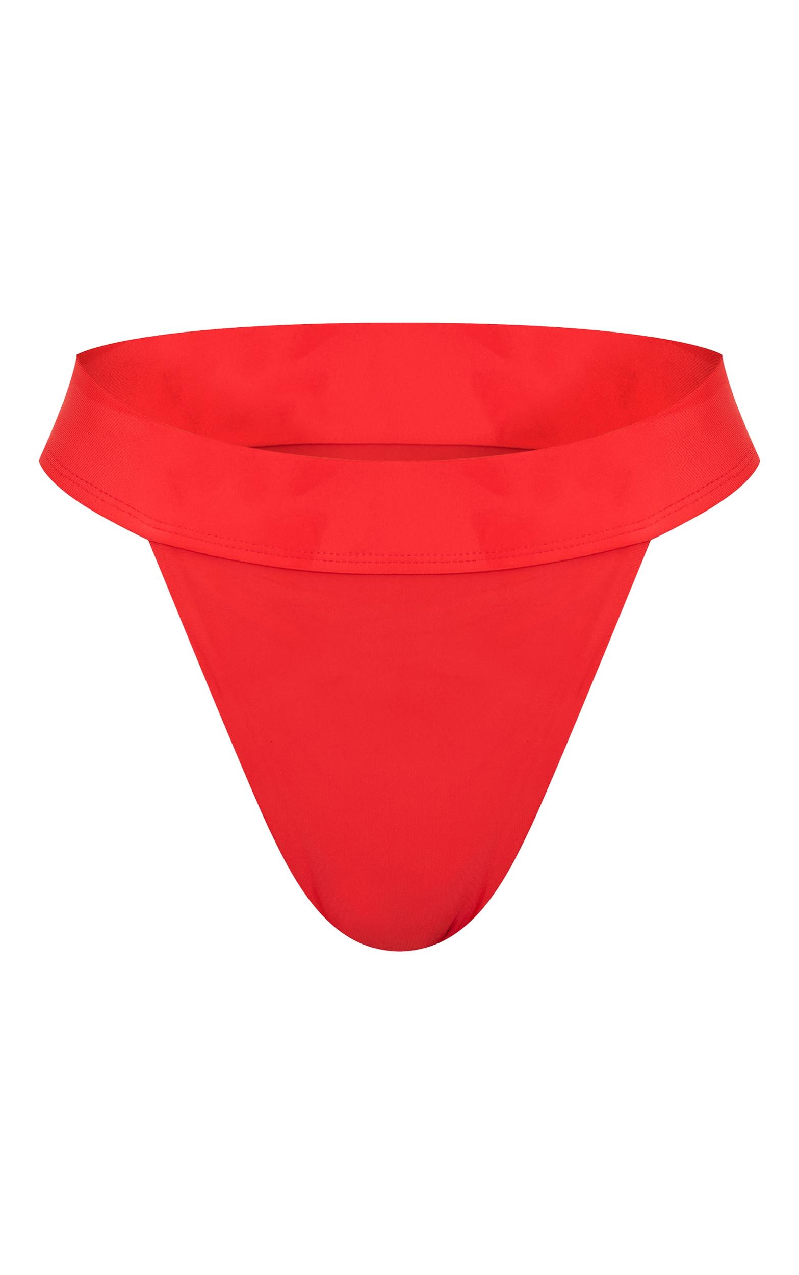 Red Push Up Cupped Underwired Mix & Match Bikini Top Product Image
