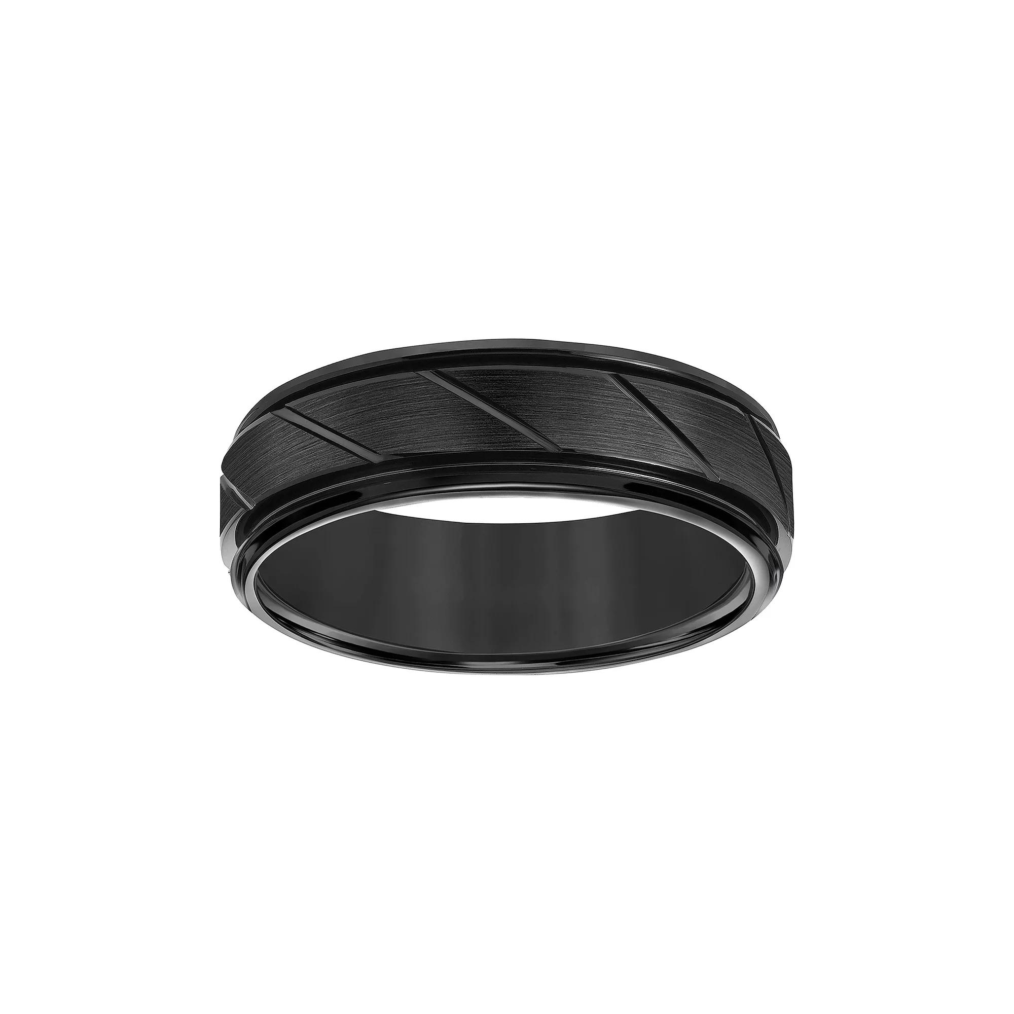 AXL Tungsten Carbide 7 mm Comfort Fit Mens Band Black Tungsten Product Image