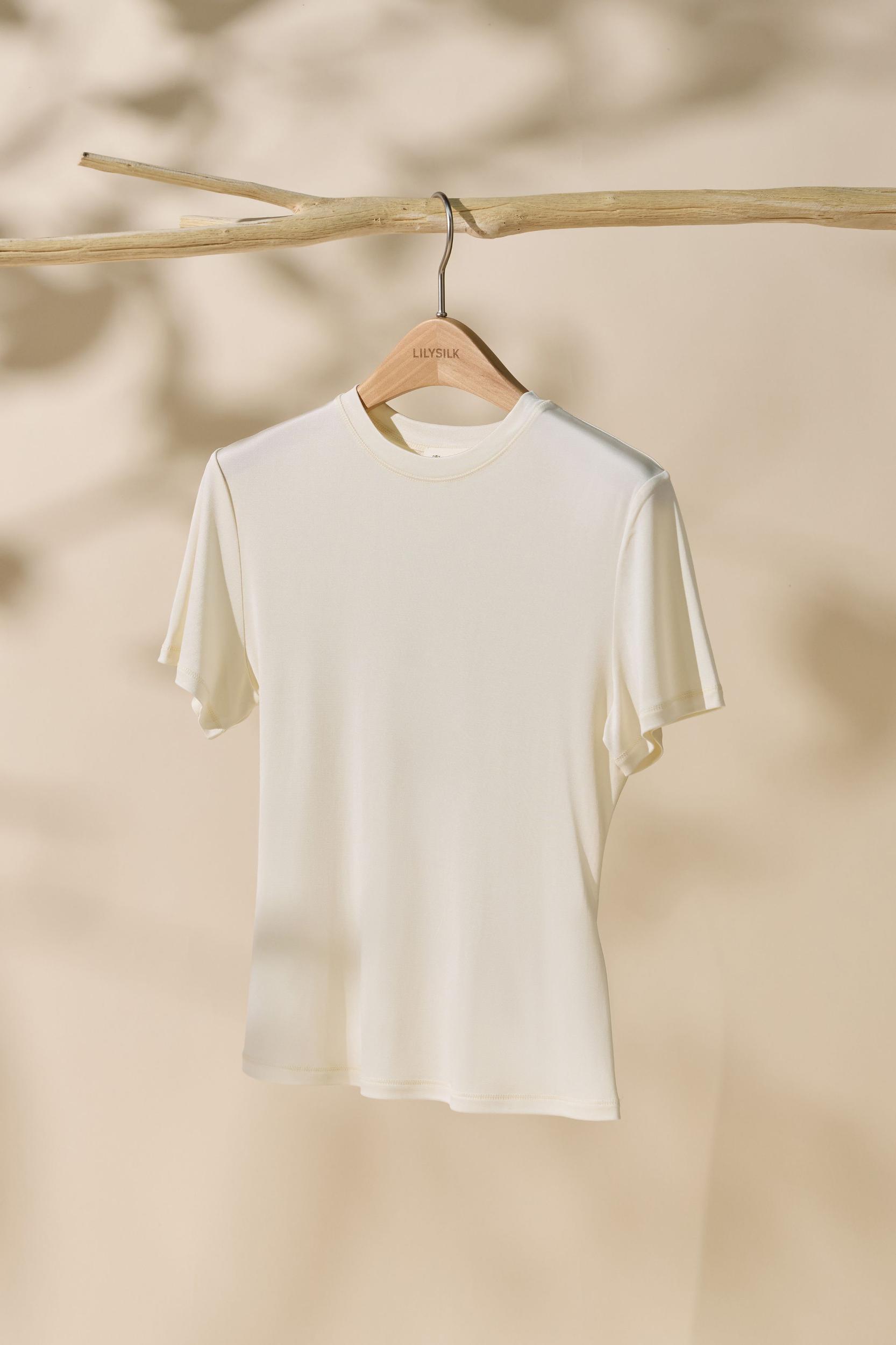 Slim Fitted Silk Jersey Tee Product Image