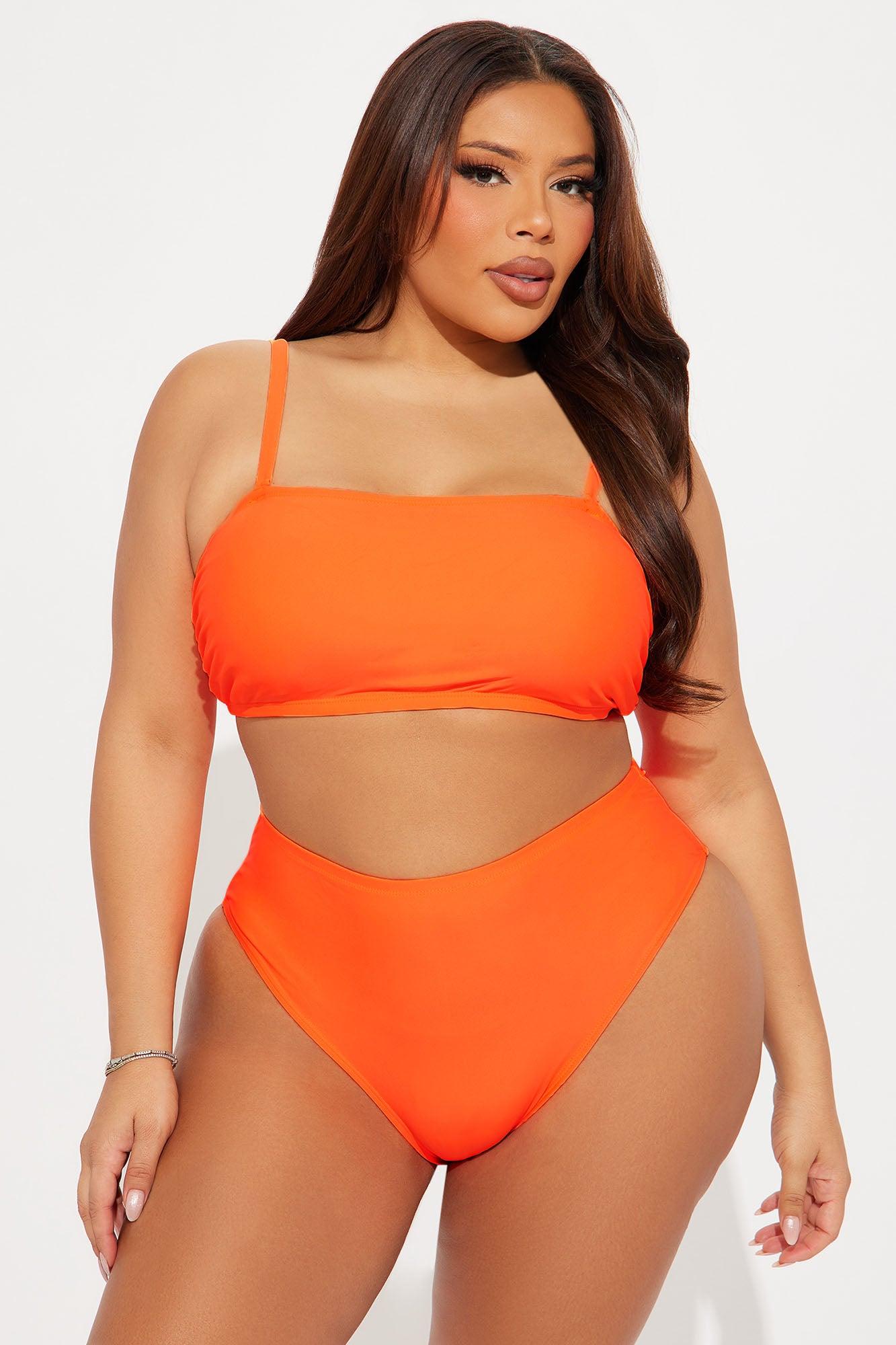 Maui Mix And Match Bandeau Bikini Top - Orange Product Image