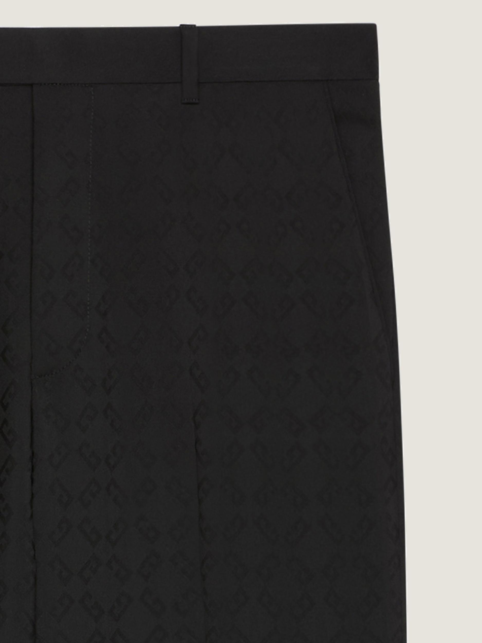 Slim fit tailored pants in monogram 72 jacquard Product Image