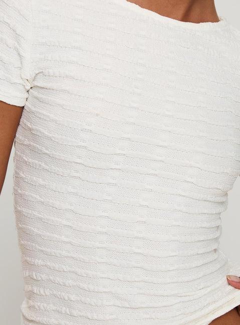 For The Better Textured Top White Product Image