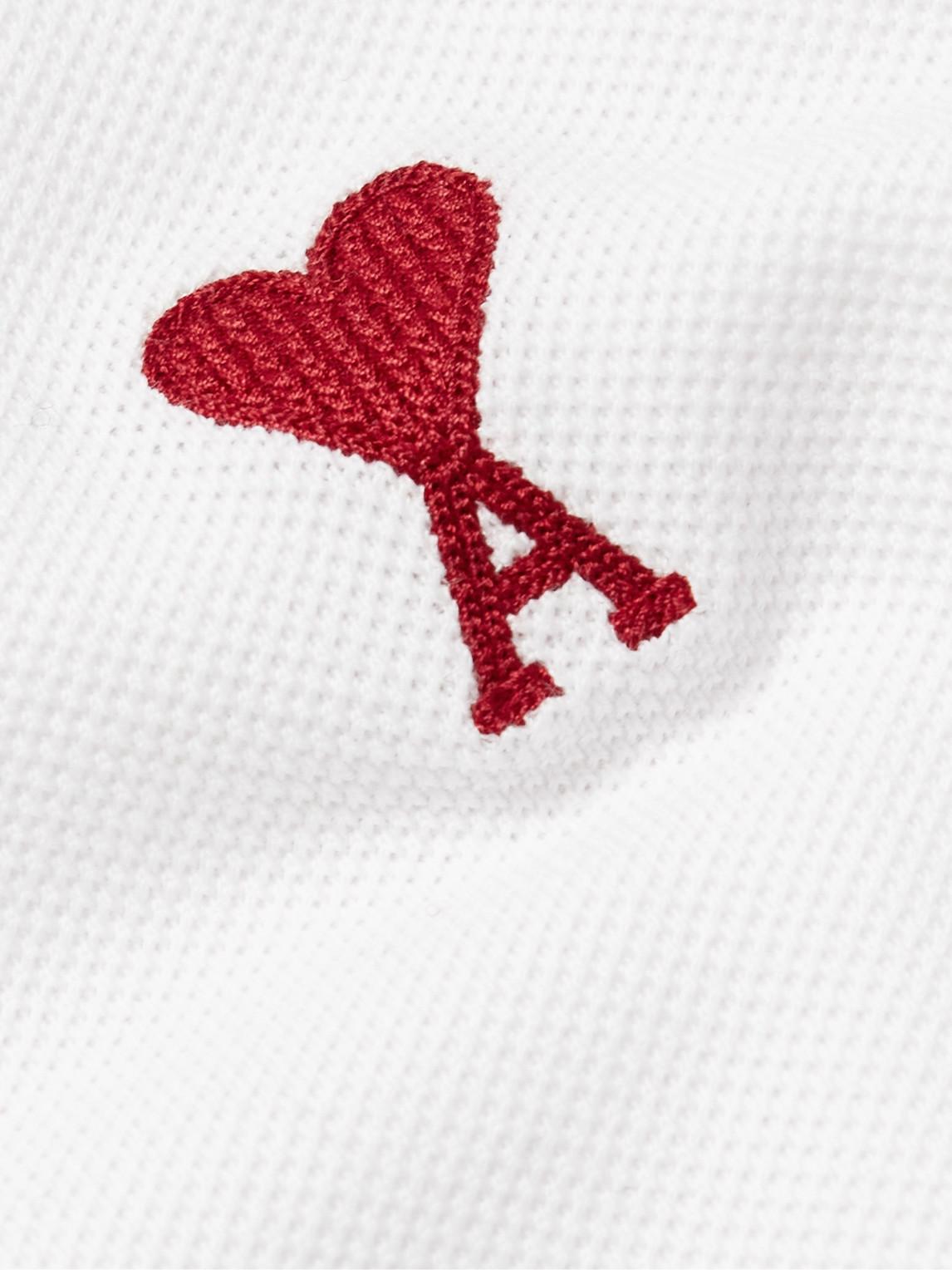 White Cotton Ami de Coeur Polo Product Image