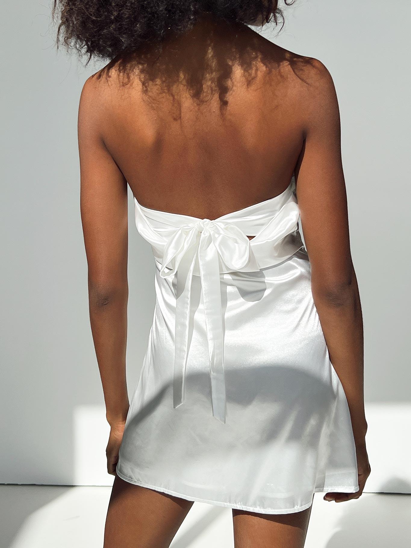 Shaya Strapless Mini Dress White Product Image