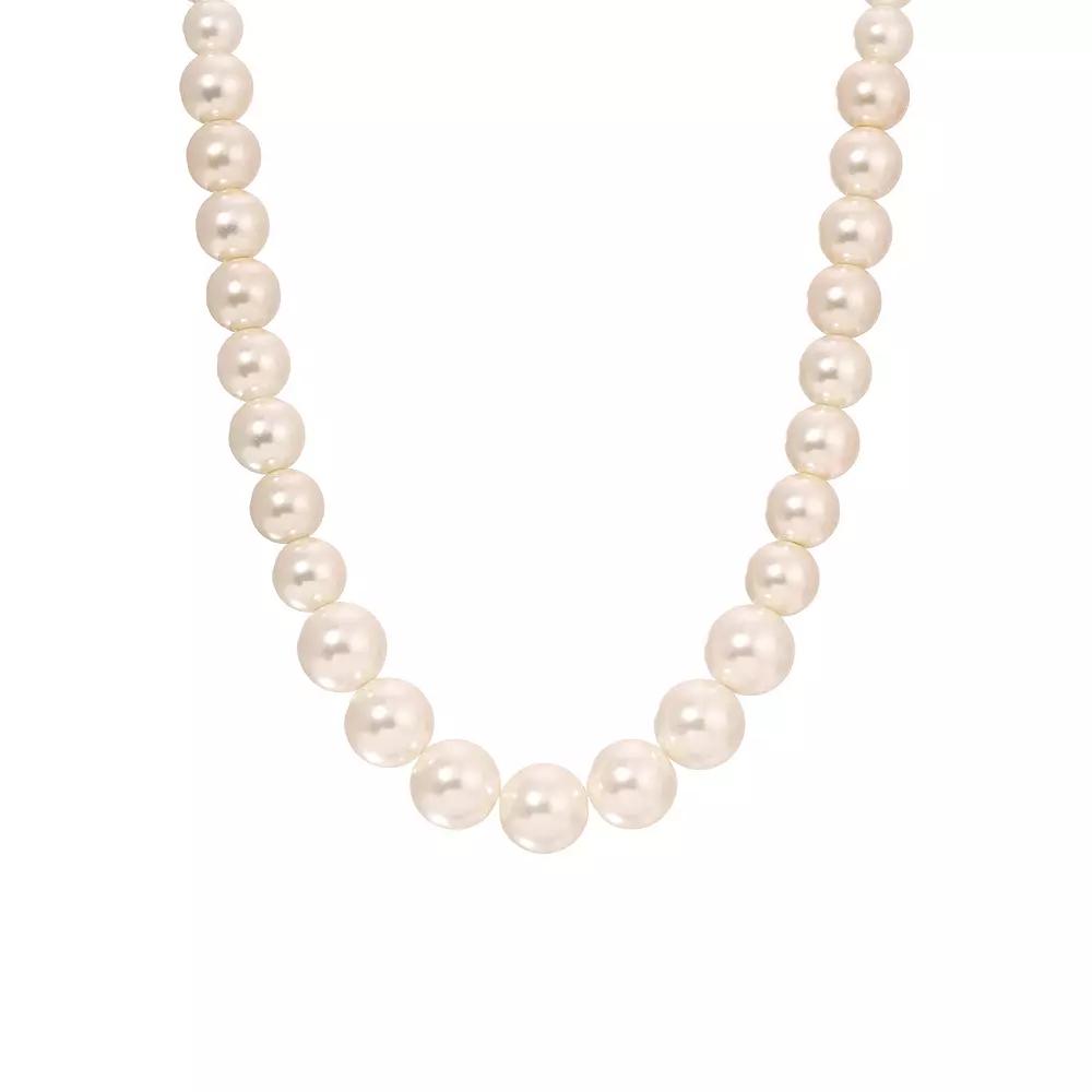 1928 Graduated Simulated Pearl Strand Necklace, Women's, White Product Image