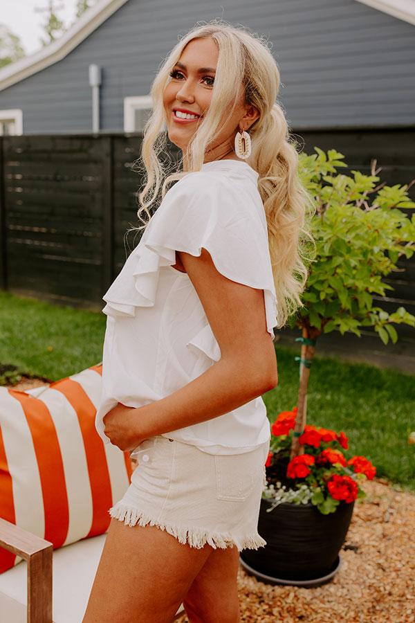 Memorial Moment Top In White Product Image