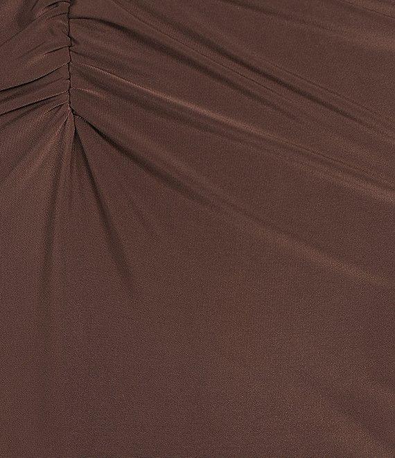 Moa Moa Short Sleeve V-Neck Ruched Bodysuit Product Image