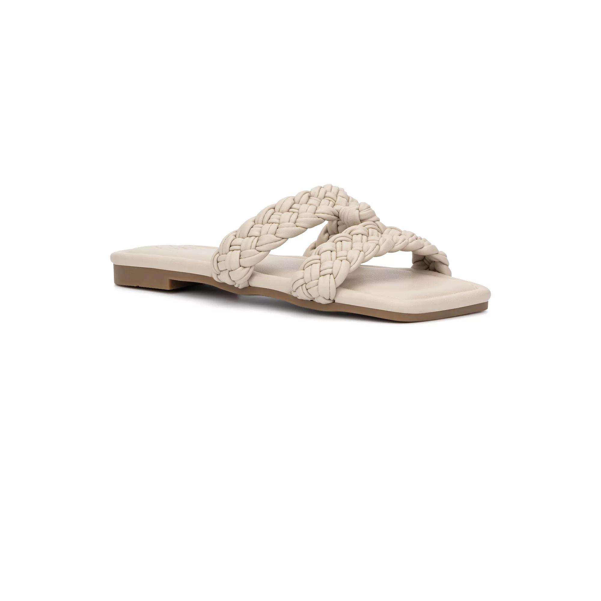 New York & Company Berta Women's Braided Slide Sandals, Size: 8.5, Off White Product Image