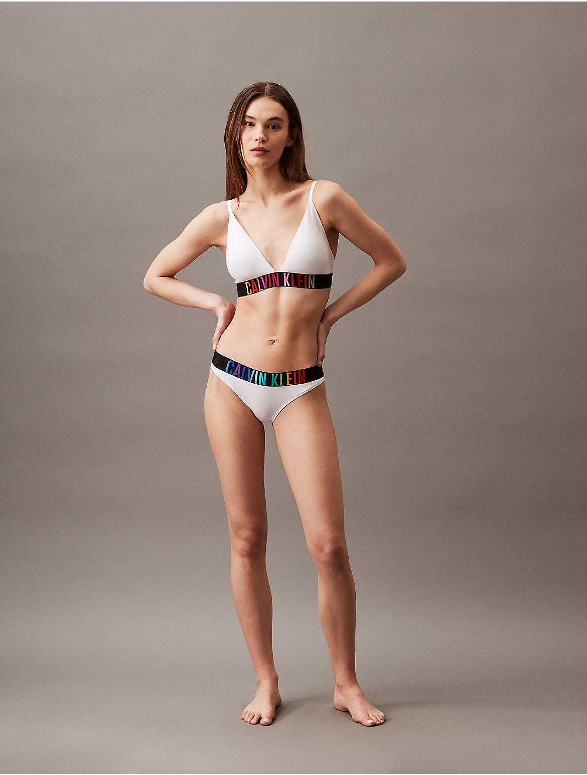 Calvin Klein Womens Intense Power Pride Lightly Lined Triangle Bralette - White Product Image