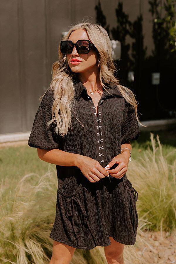 Down By The Lake Romper in Black Product Image