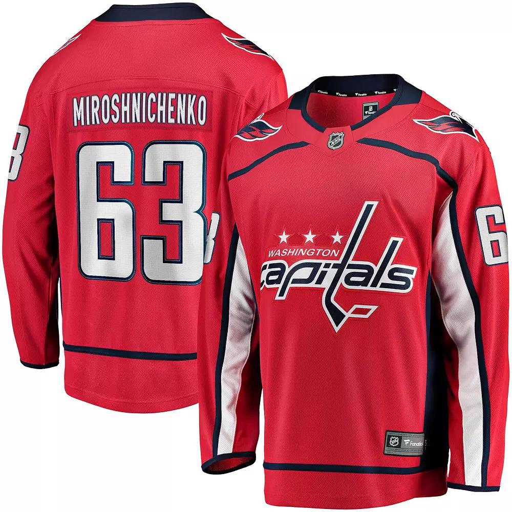 Men's Fanatics Ivan Miroshnichenko Red Washington Capitals Home Premier Breakaway Player Jersey, Size: 3XL Product Image