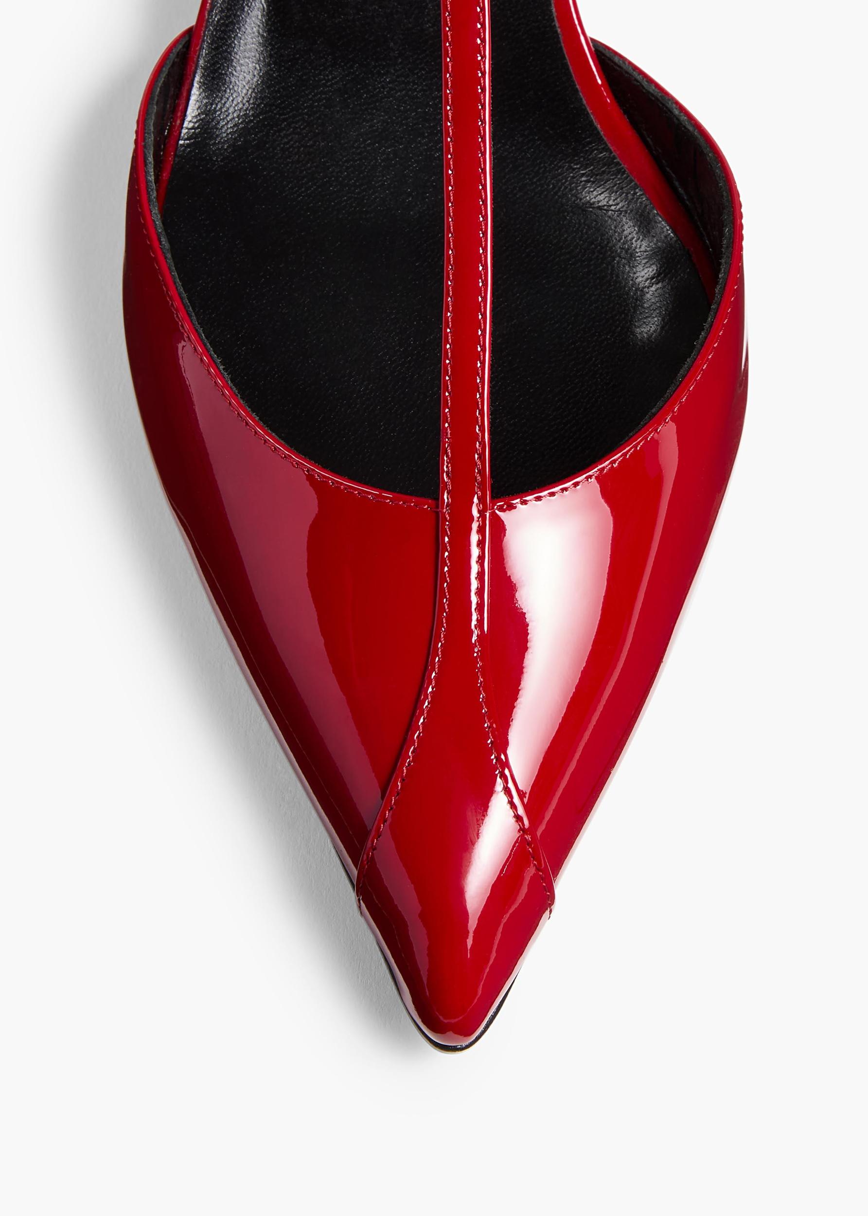 Mia Pump in Fire Red Patent Leather Product Image