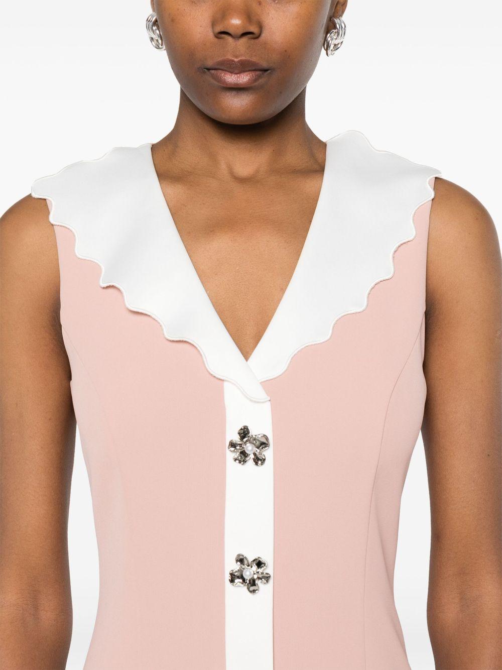 scallop-collar midi dress Product Image