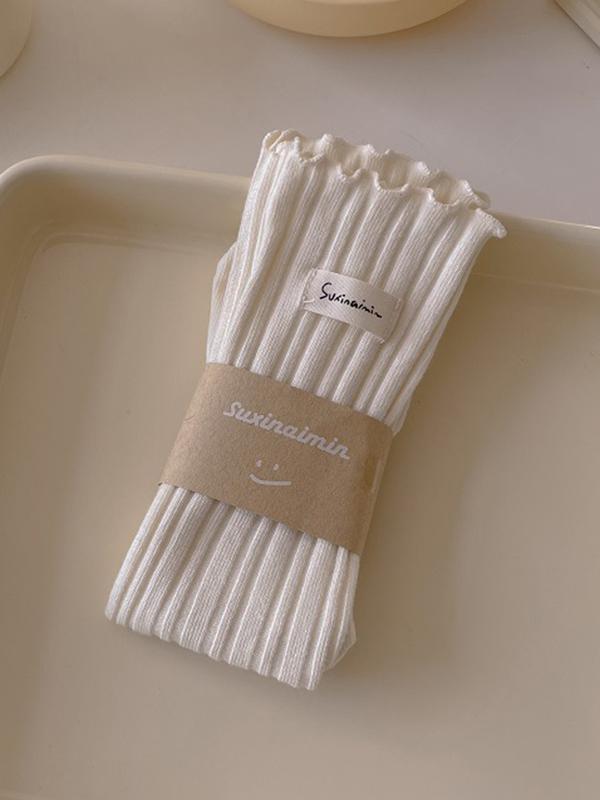 Pleated Wood Ear Lace Socks Product Image