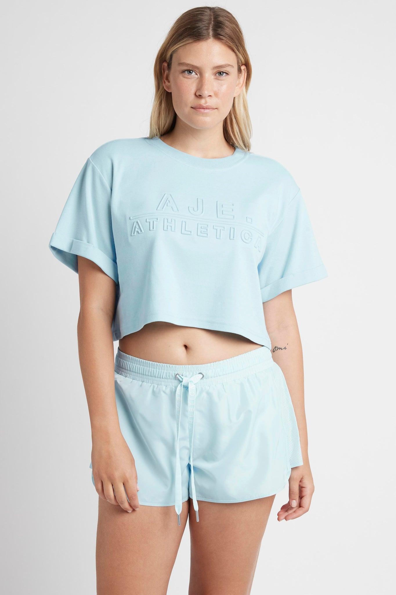 Cropped Embossed Classic Logo T-Shirt 105 Product Image