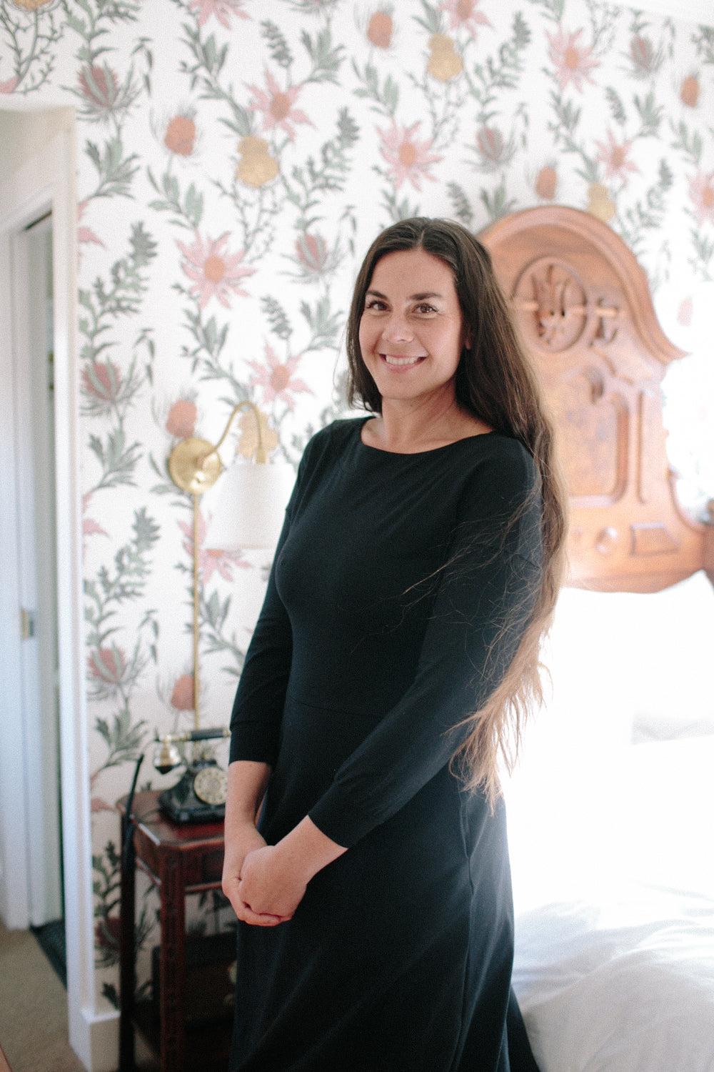 Simone Dress in Black Knit Product Image