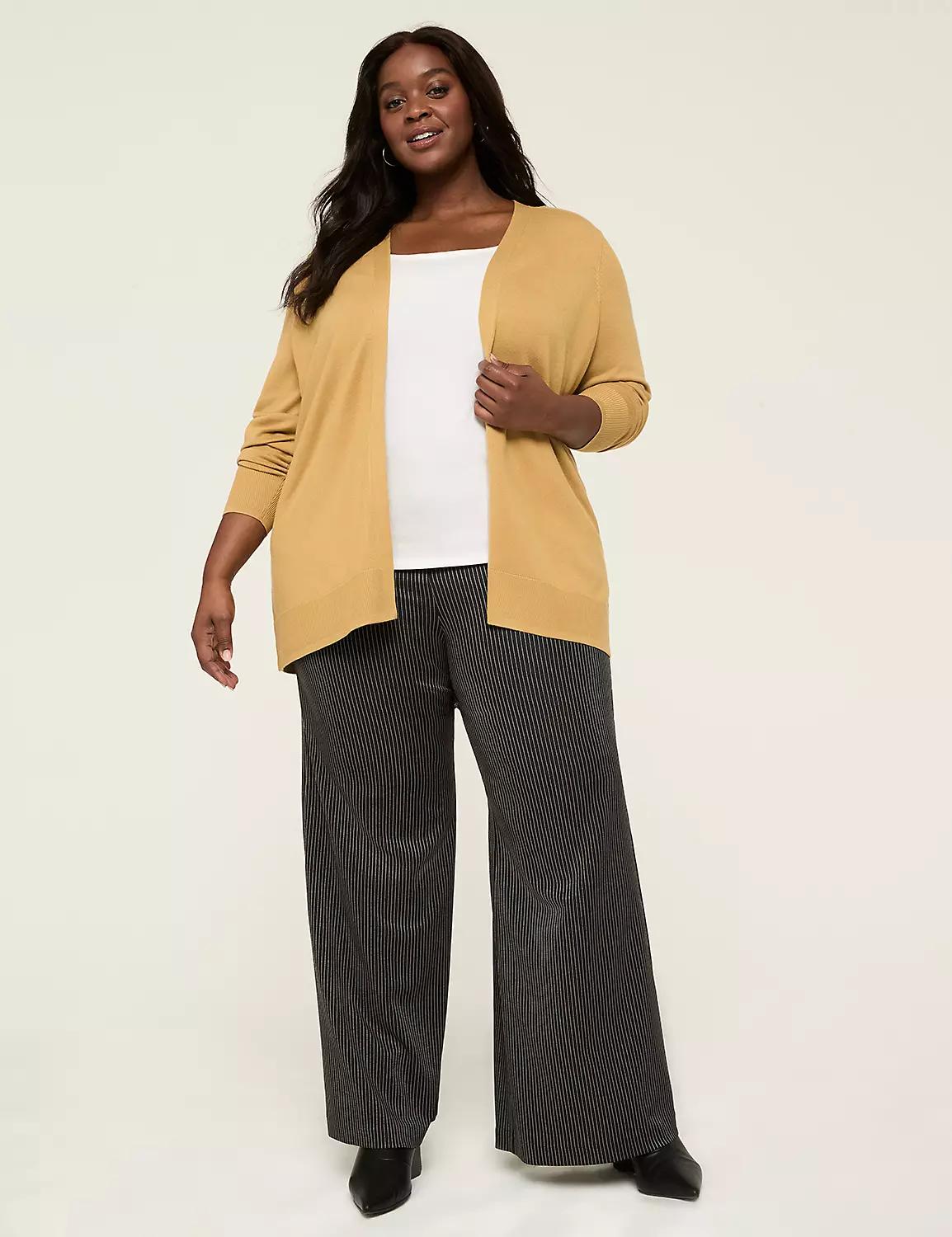 Modern Long-Sleeve Open-Front Cardigan Product Image