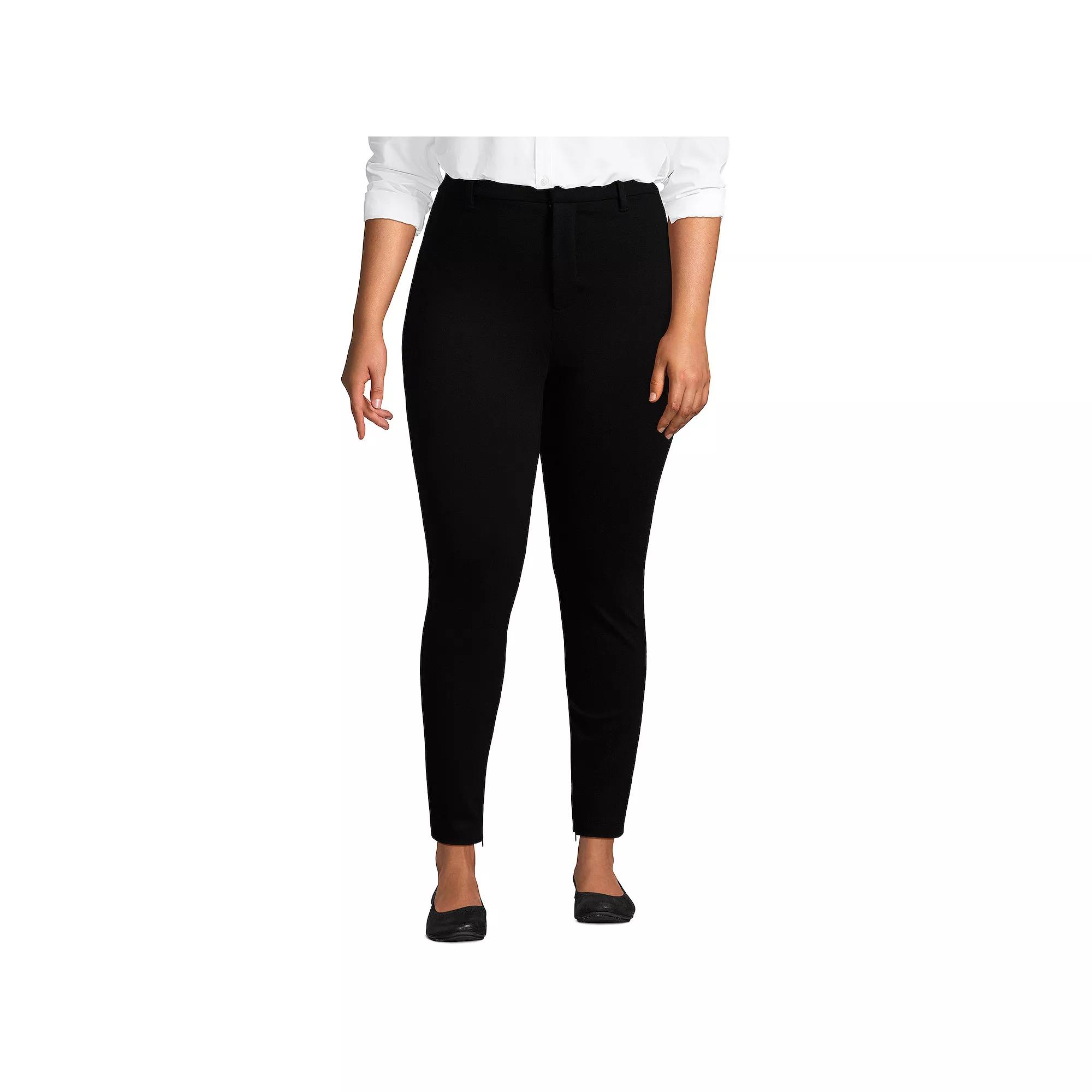 Plus Size Lands' End High Rise Ponte Polished Leggings, Women's, Size: 18 W, Black Product Image