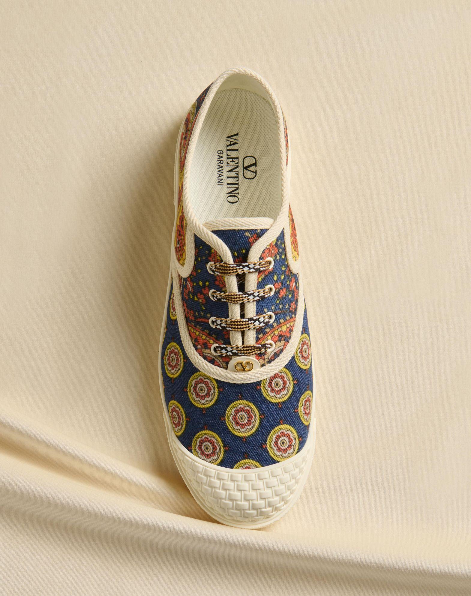Bay By Bay Sneakers In Voyage Imaginaire Denim Fabric  Product Image