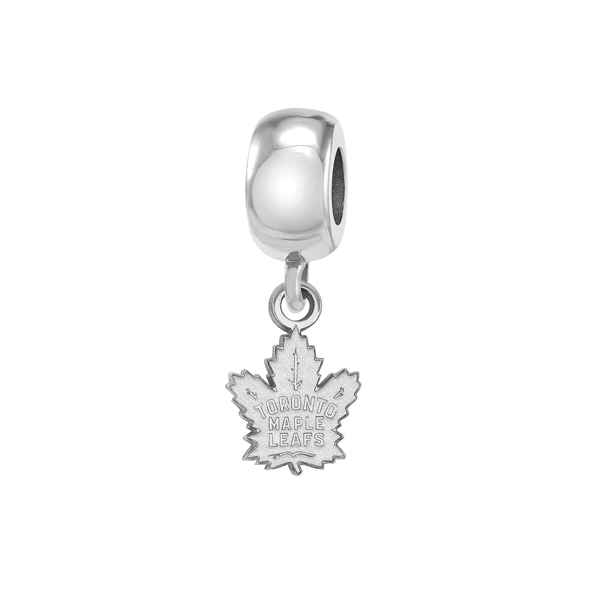 LogoArt Toronto Maple Leafs Sterling Silver Mini Logo Dangle Bead Charm, Women's, Size: 9MM, Gold Over Sterling Product Image