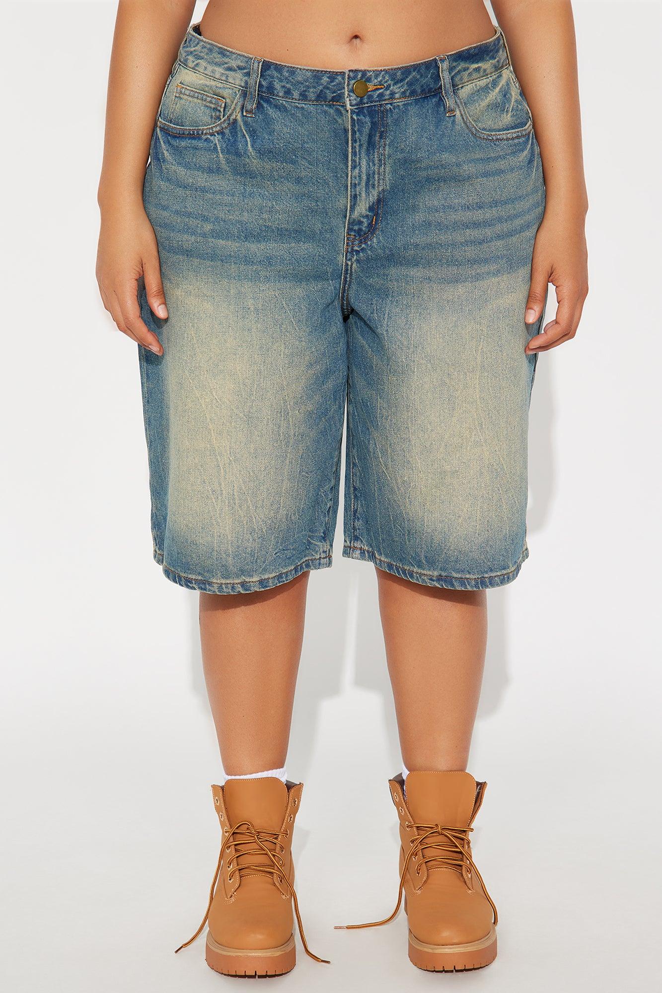 Someone Else Tinted Denim Jorts - Vintage Wash Female Product Image