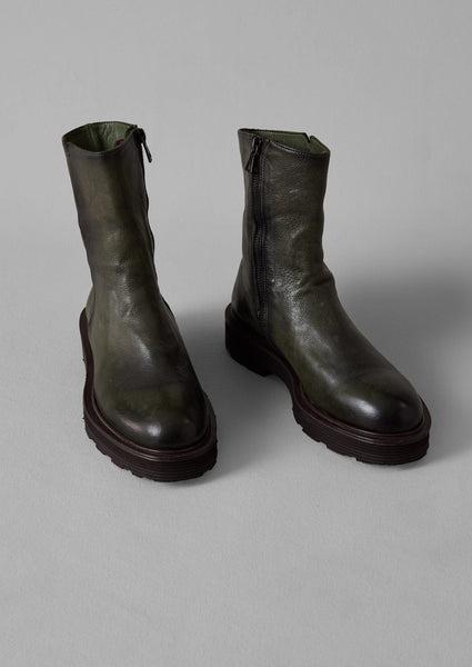 Sturlini Tall Leather Boots | Olive Product Image