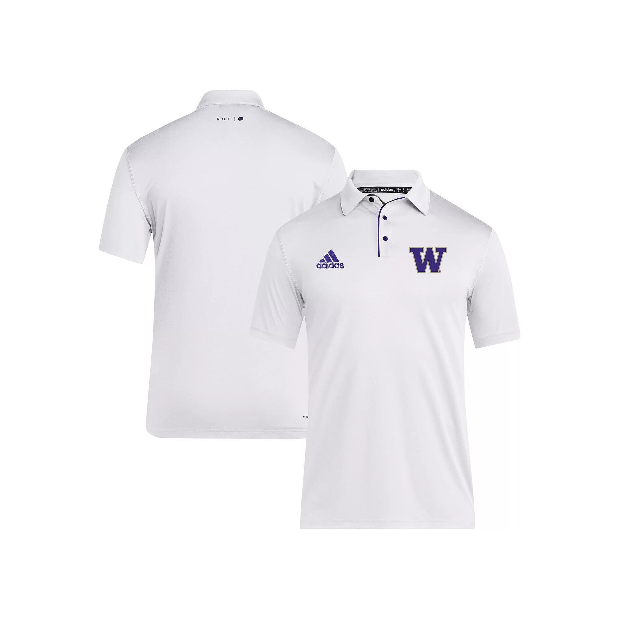 Mens adidas Washington Huskies 2024 Coaches AEROREADY Polo Product Image