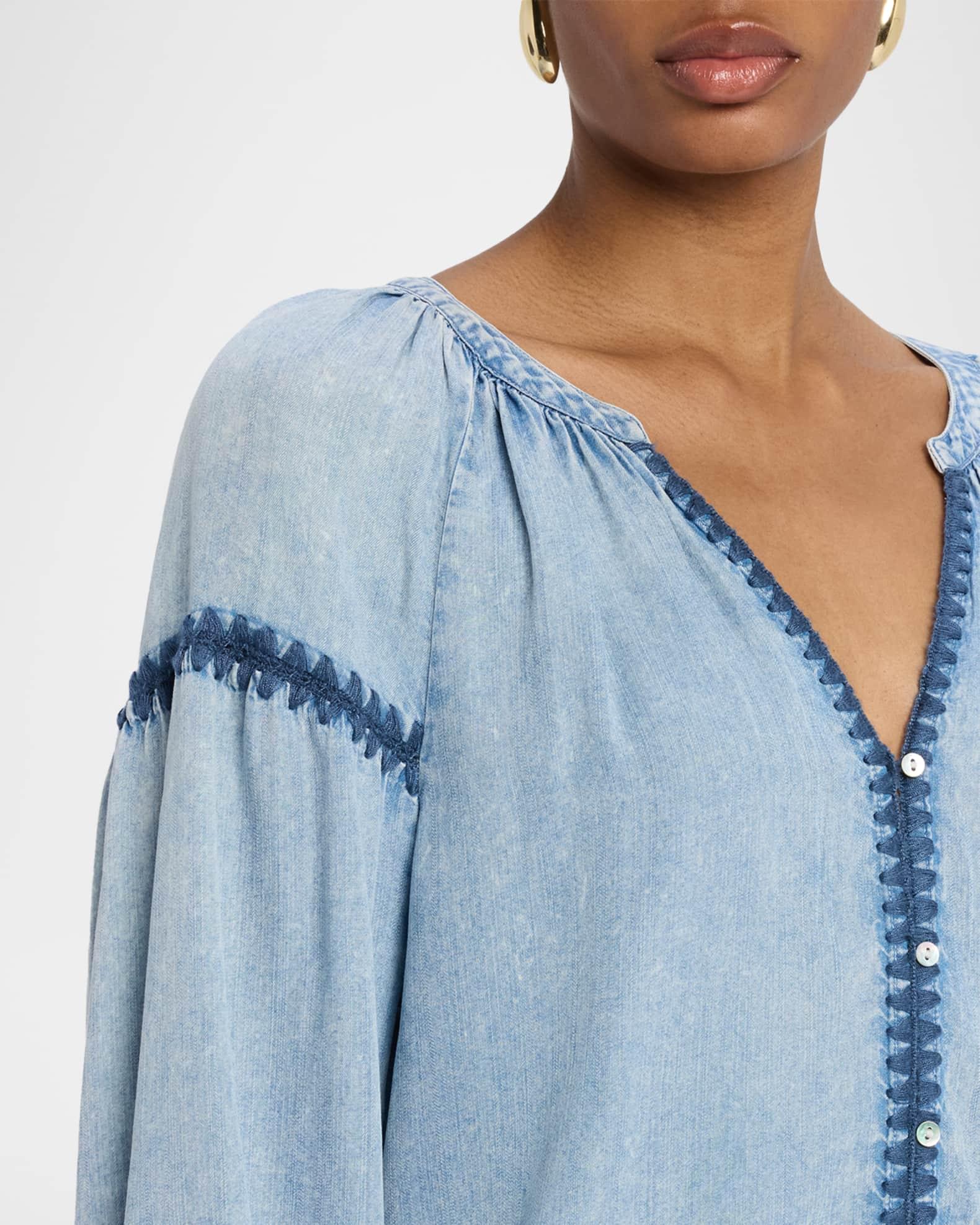 Toshi Embroidered Chambray Blouse Product Image