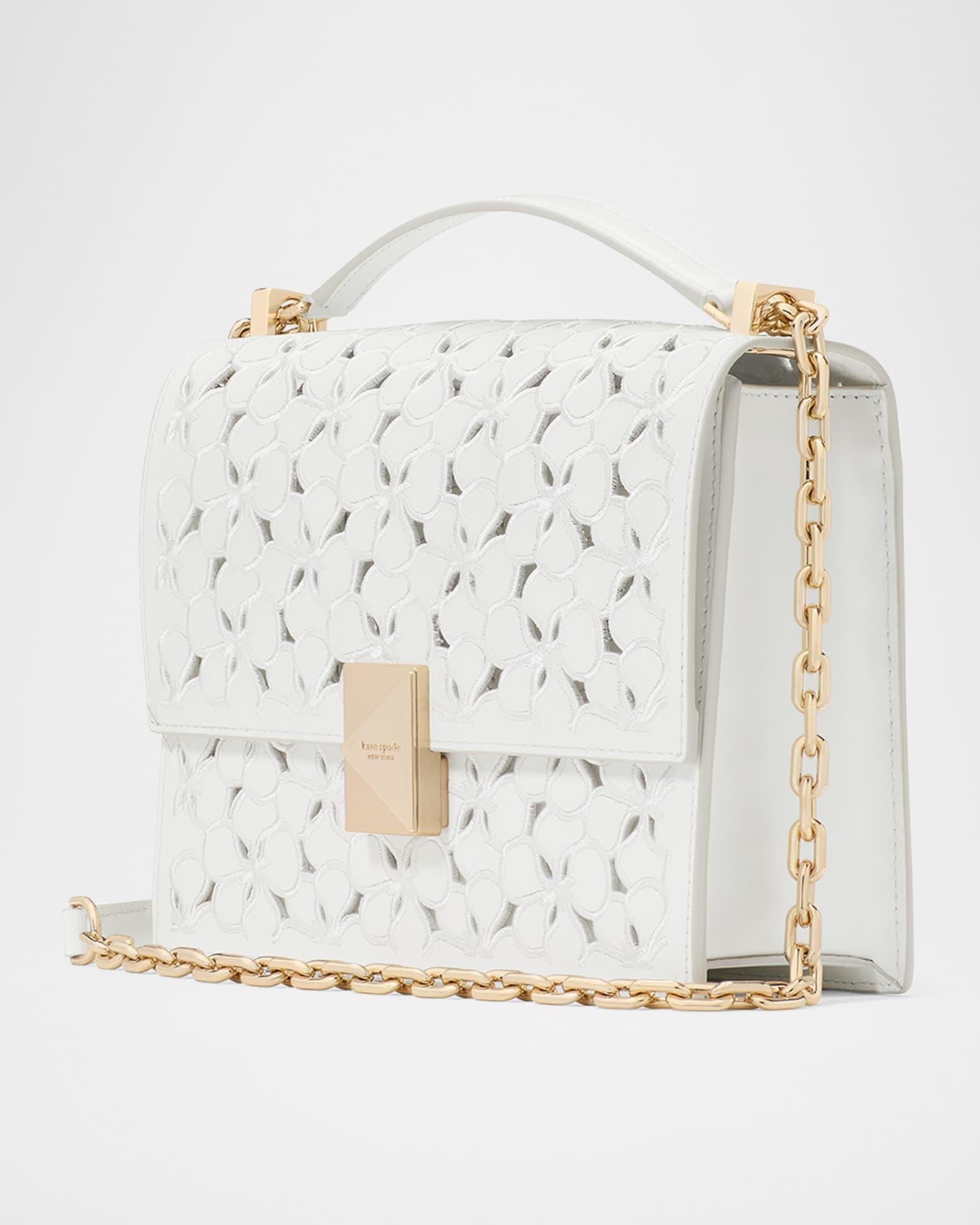 deco flower eyelet leather shoulder bag Product Image