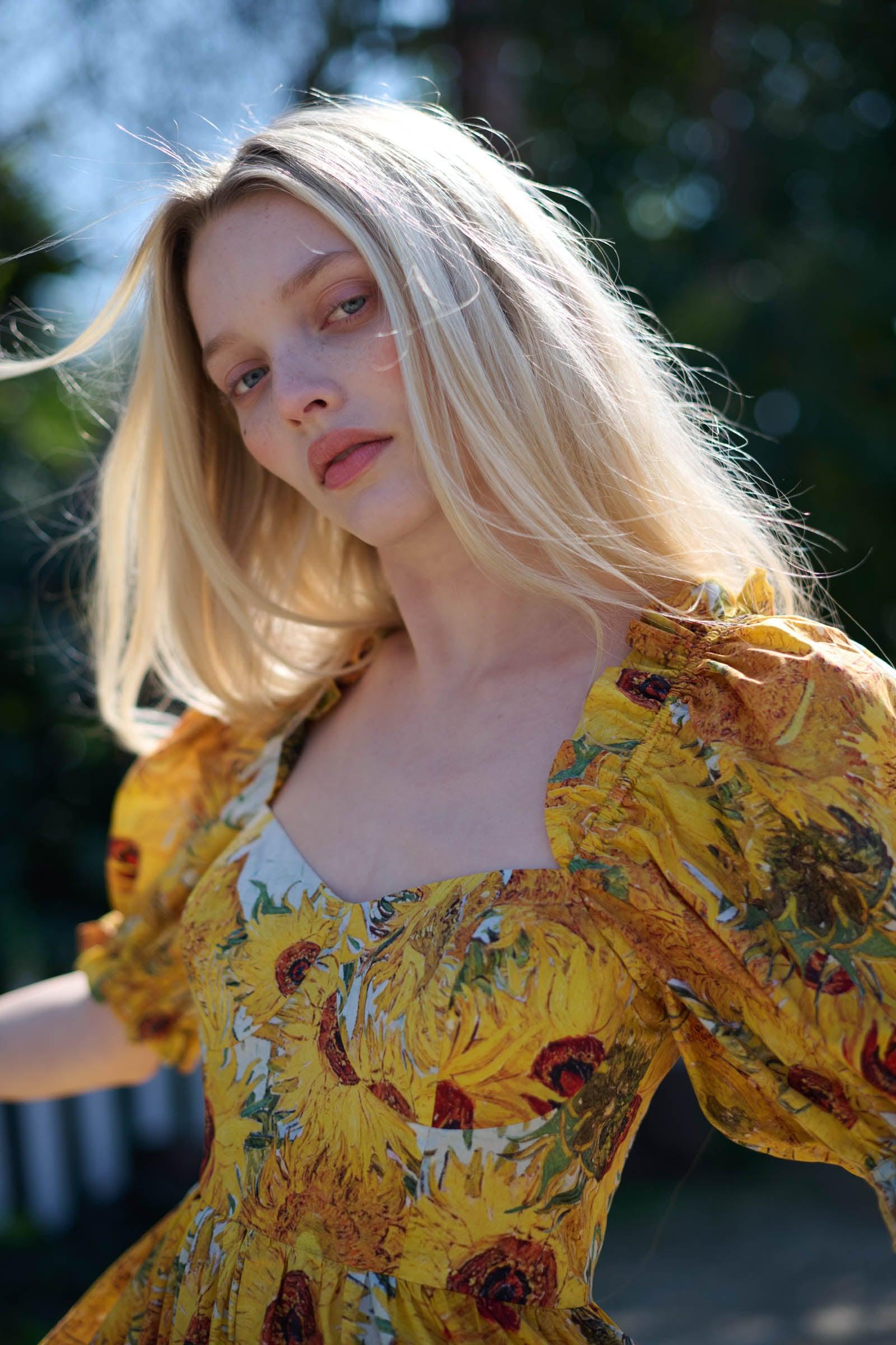 Sunflowers Cotton Ritz Gown Product Image