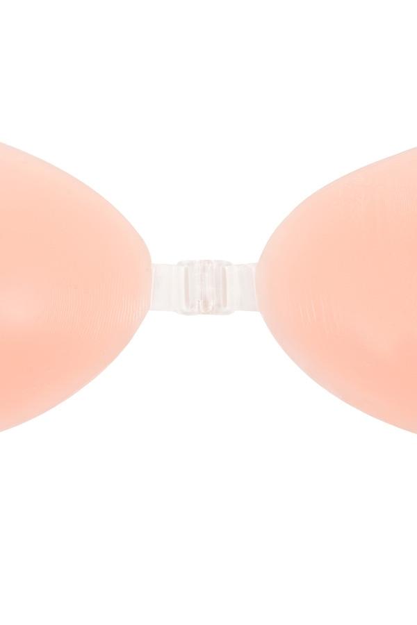  silicon front-fastening invisible bra - beige Product Image