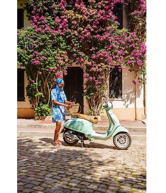 Lilly Pulitzer x Saint James Leonie Azure Soleil Print Short Sleeve Cotton Shirt Dress Product Image