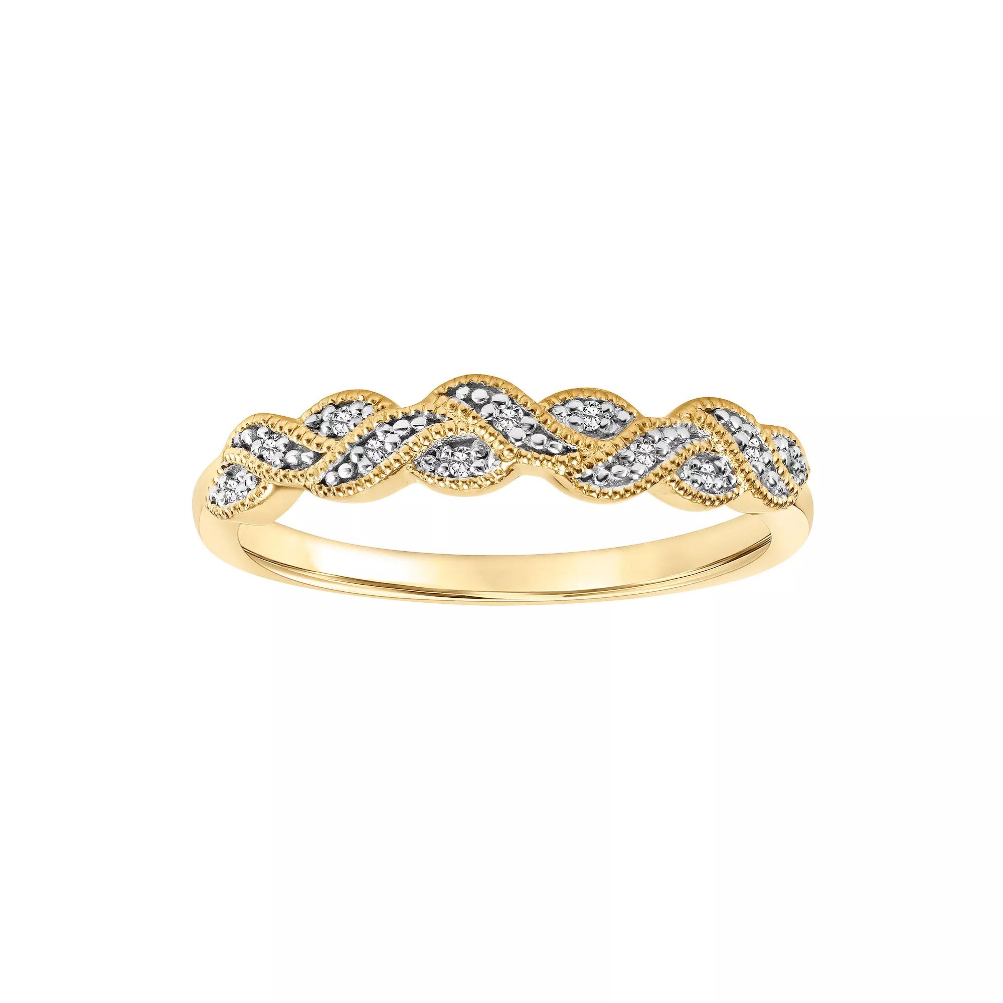 Love Always 18k Gold-Plated Silver Diamond Accent Anniversary Ring, Women's, Size: 5, Gold Tone Product Image