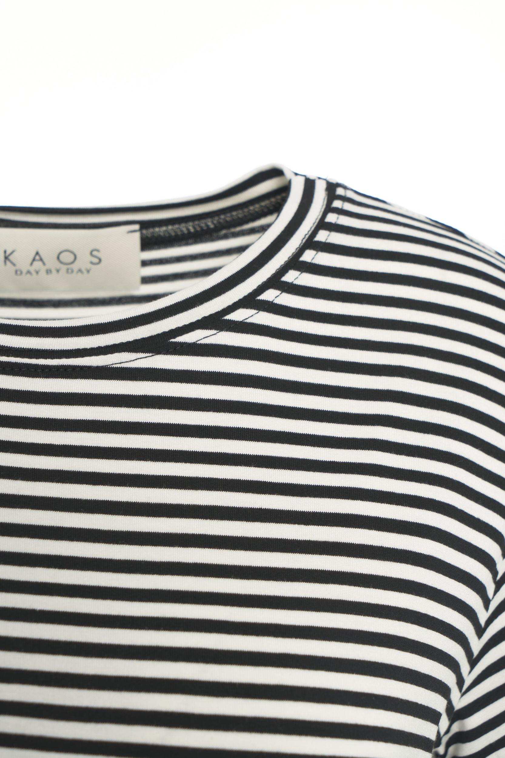 Striped viscose t-shirt Product Image