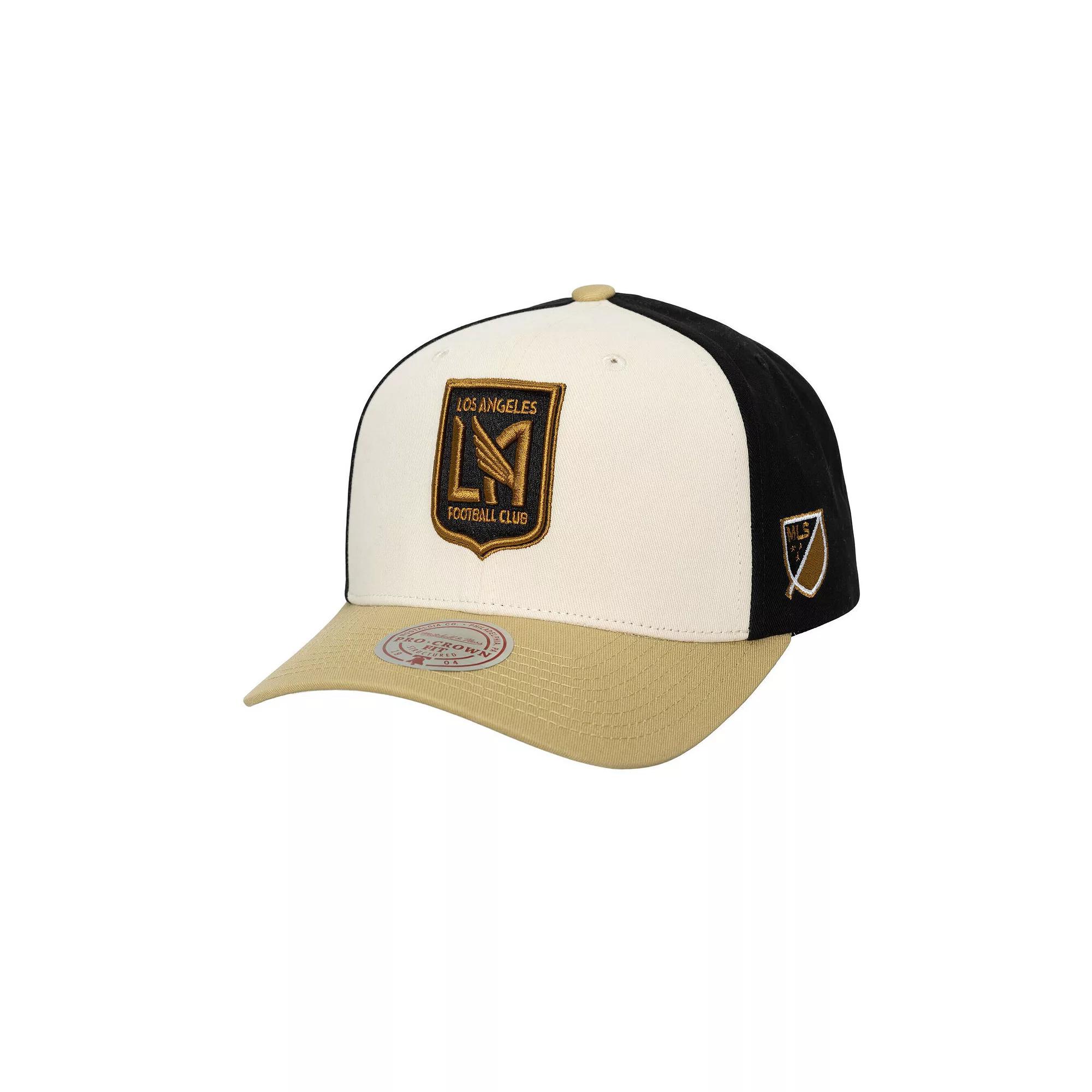 Men's Mitchell & Ness Cream LAFC Brushed Off Pro Crown Snapback Hat, Lfc Beige Product Image