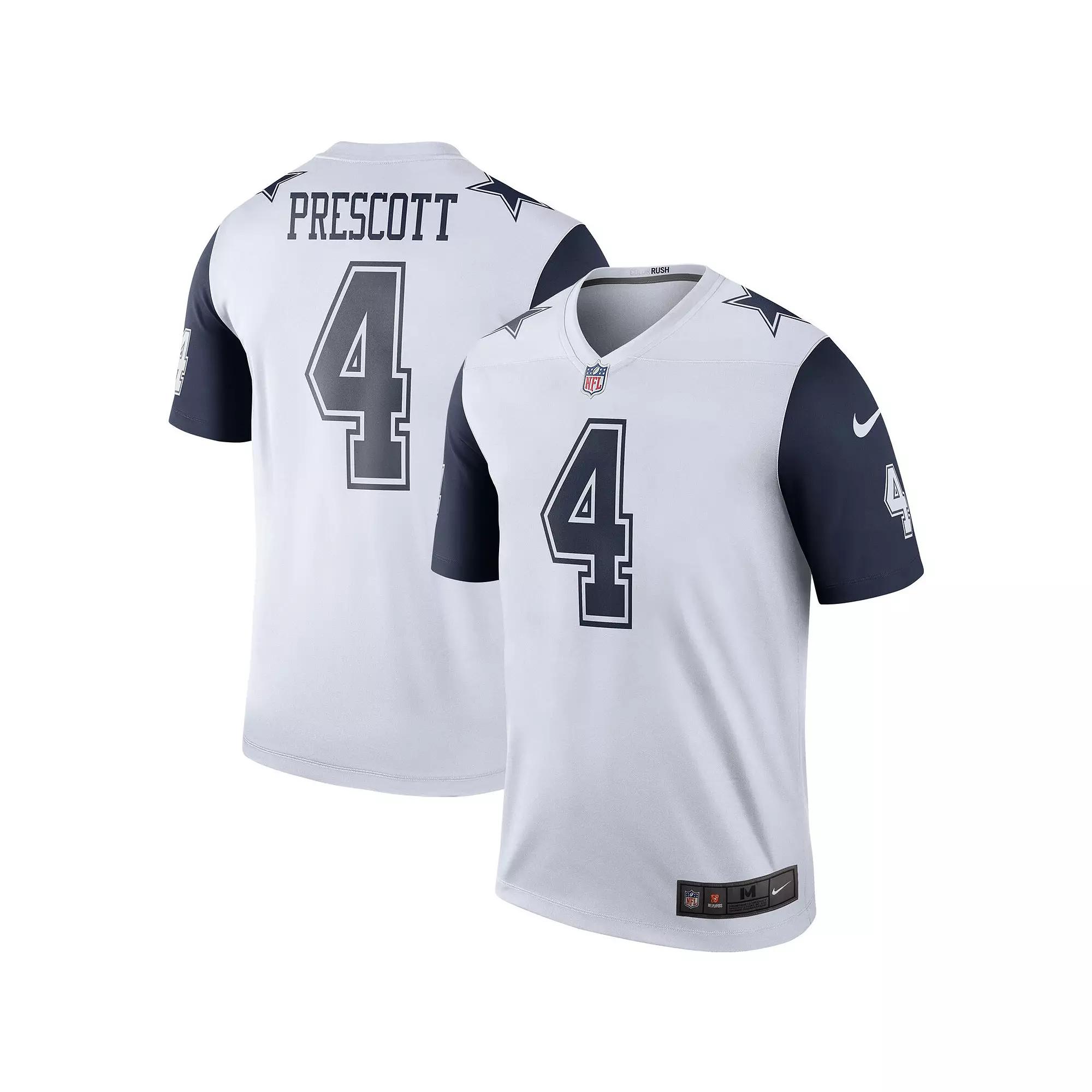 Men's Nike Dak Prescott White Dallas Cowboys Color Rush Legend Player Jersey,  Product Image