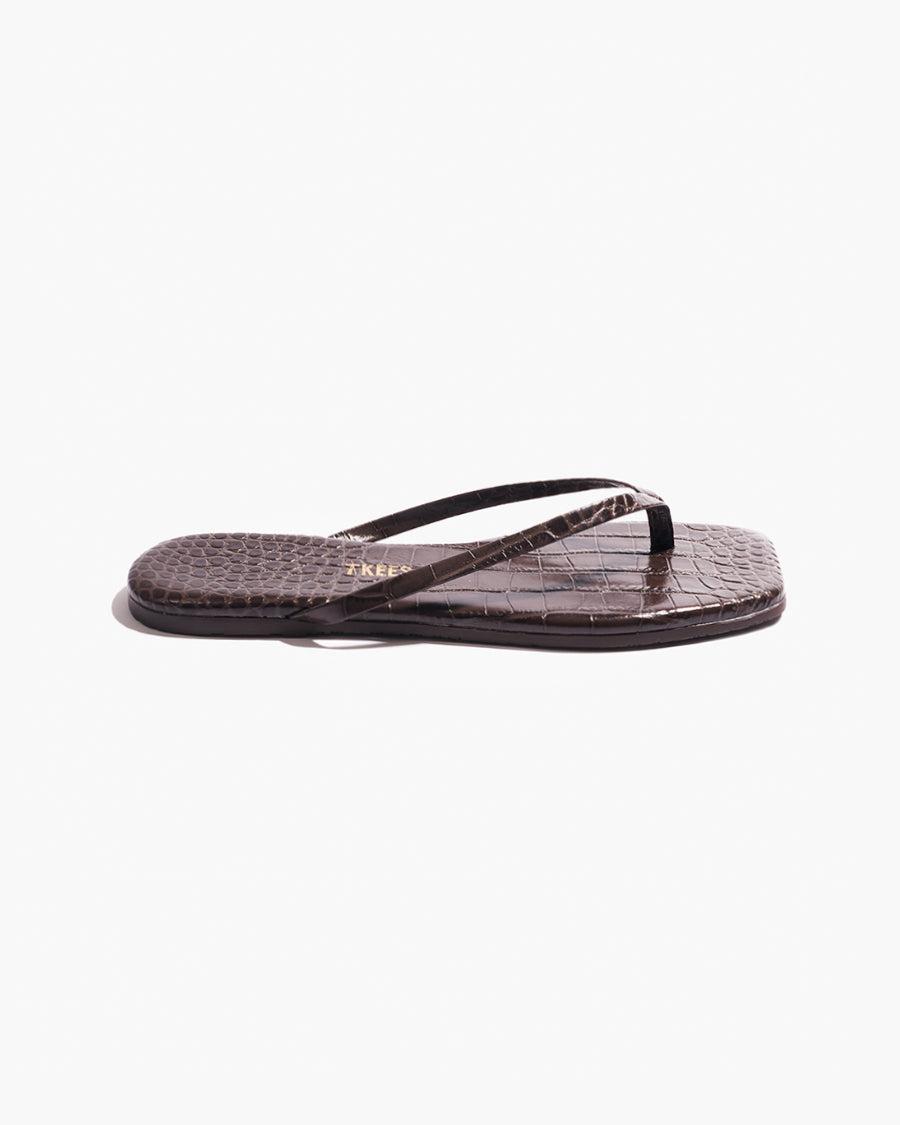 Square Toe Lily Croc - Carob Product Image