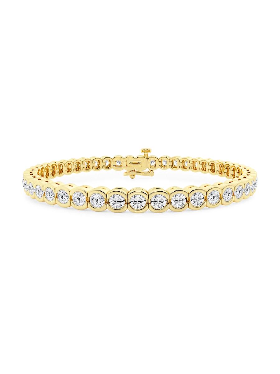 Womens 14K Yellow Gold & Round Lab-Grown Diamond Bezel Tennis Bracelet/1.00-10.00 TCW Product Image
