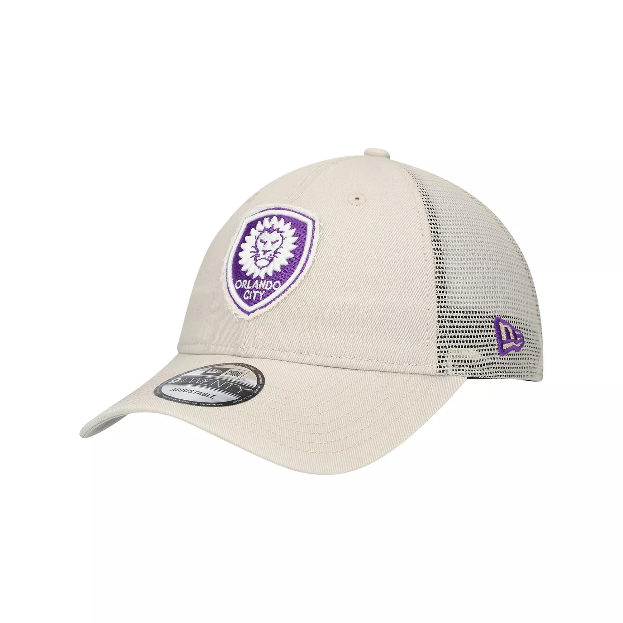 Men's New Era Tan Orlando City SC Game Day 9TWENTY Adjustable Trucker Hat, Orf Team Product Image