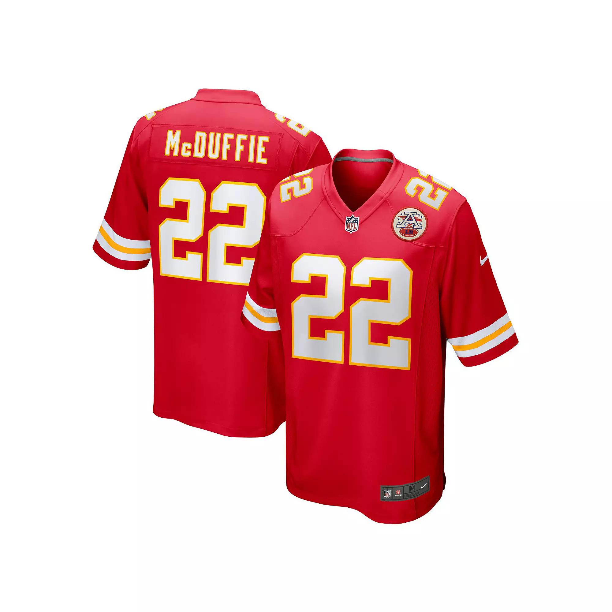 Men's Nike Trent McDuffie Red Kansas City Chiefs Game Jersey,  Product Image