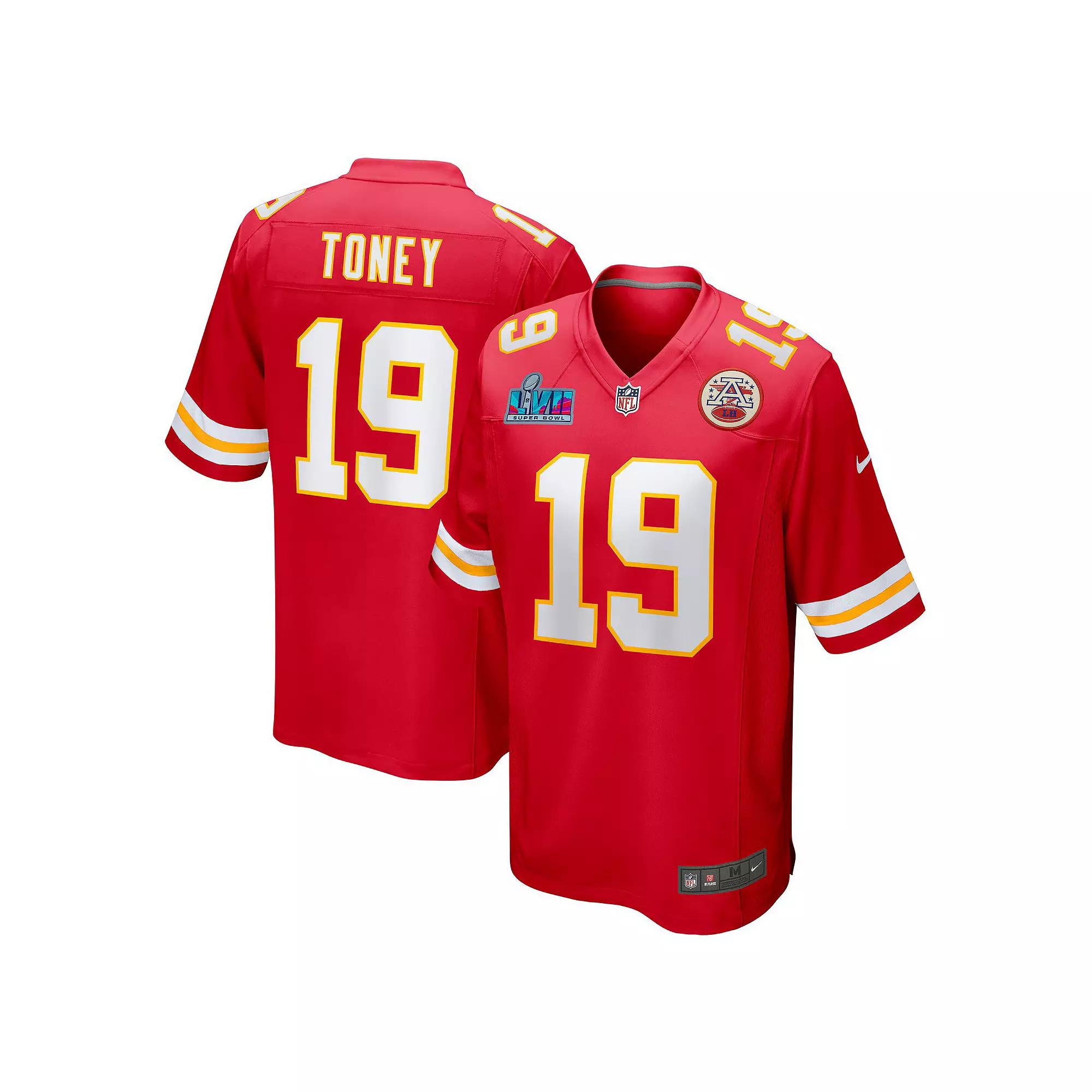 Mens Nike Kadarius Toney Kansas City Chiefs Super Bowl LVII Patch Game Jersey Product Image